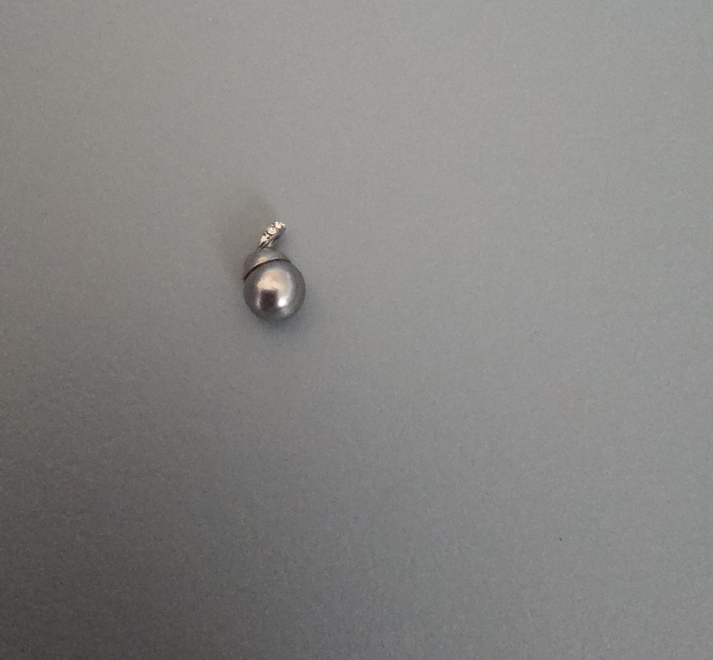 Silver Pearl Drop Pendant - Single Charm
